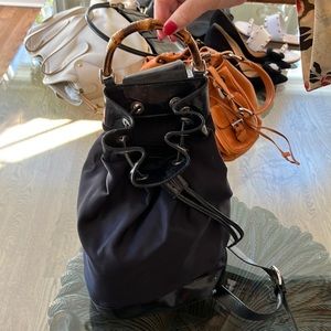 Gucci backpack leather/fabric combo